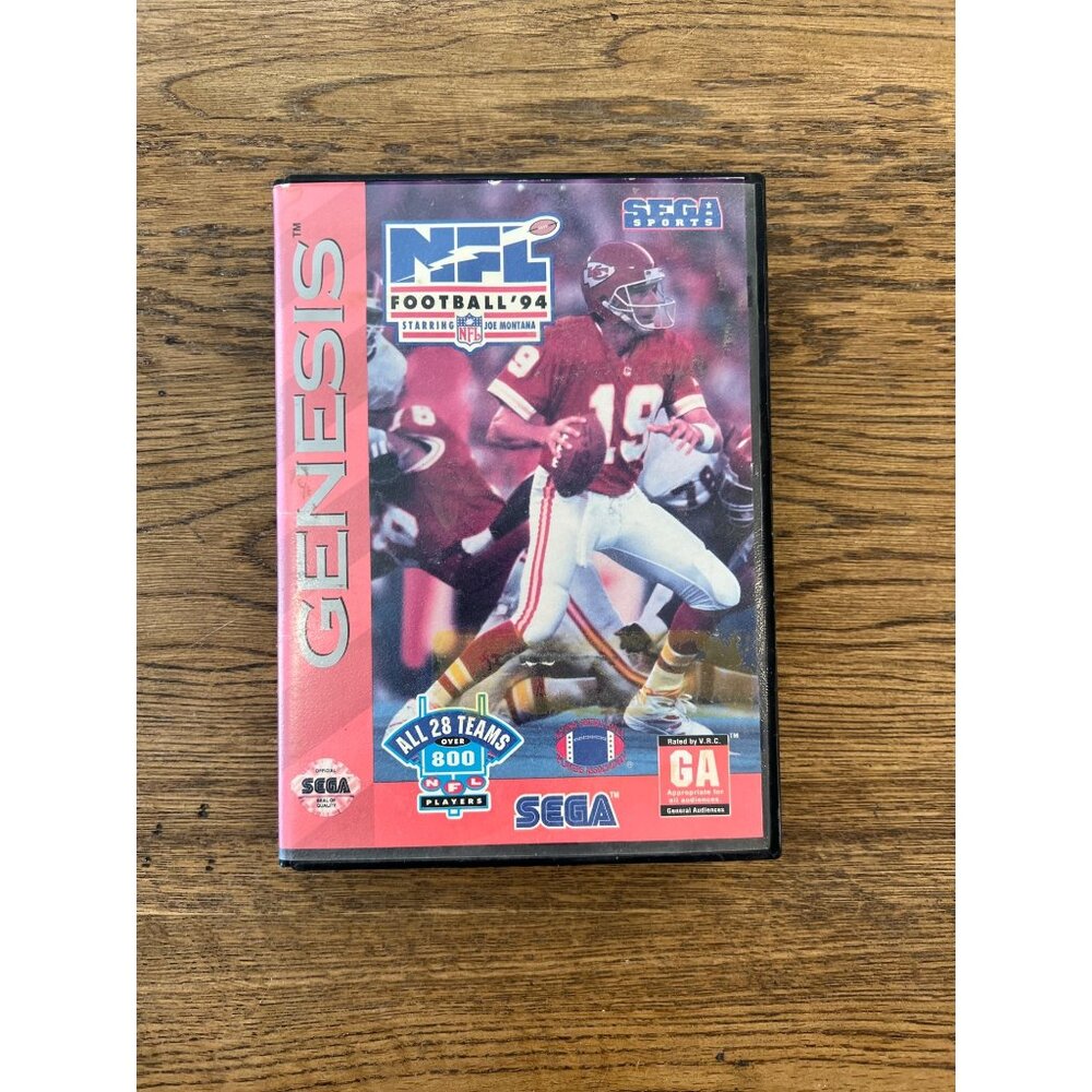 NFL Football 94 Starring Joe Montana Sega Genesis Game Complete W/ Manual & Case